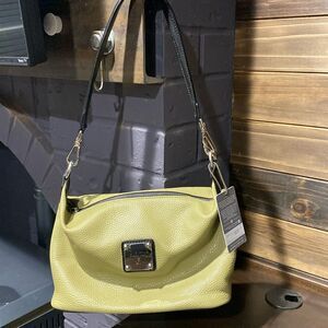 Valentina NWT Green Satchel Shoulder Bag Pebbled Purse